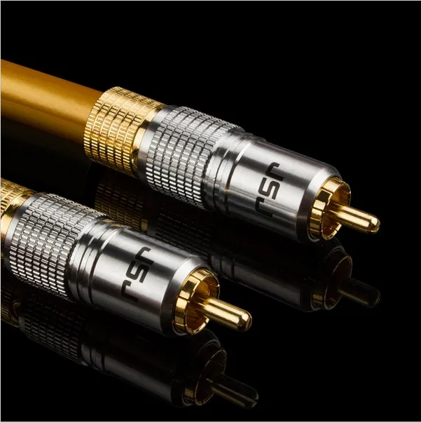 JSJ роскошный HIFI сабвуфер RCA Мужской коаксиальный цифровой аудио видео кабель 75ohm