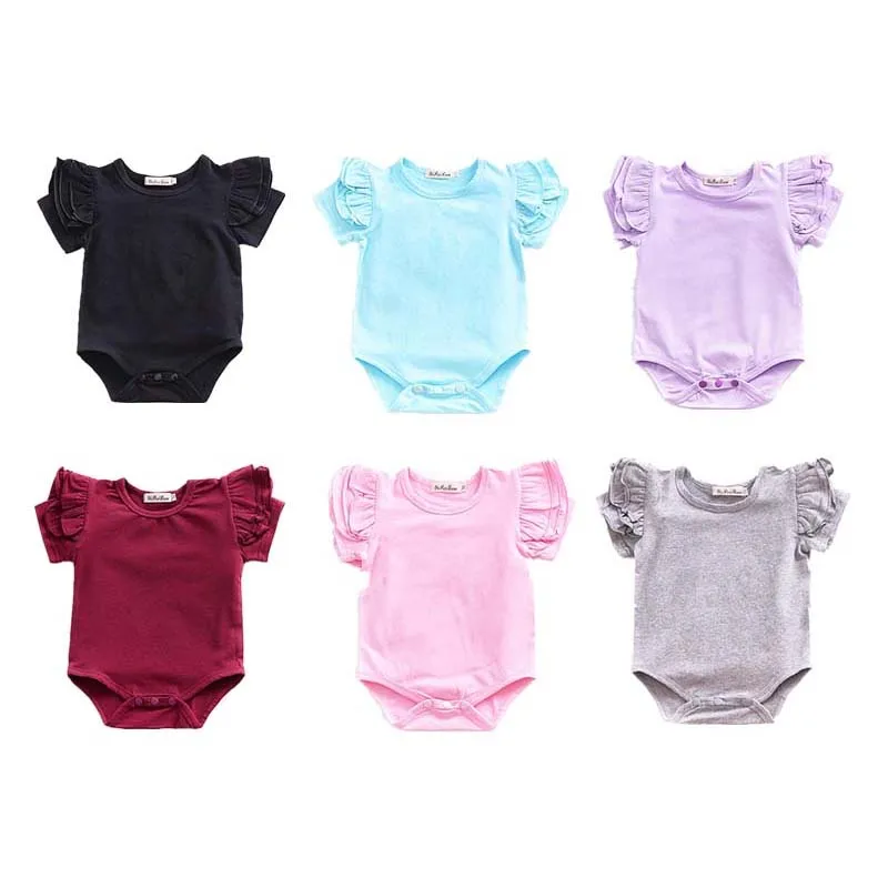 

Однотонные комбинезоны с треугольным вырезом для маленьких мальчиков и девочек; Летний хлопковый комплект детской одежды без рукавов для м...