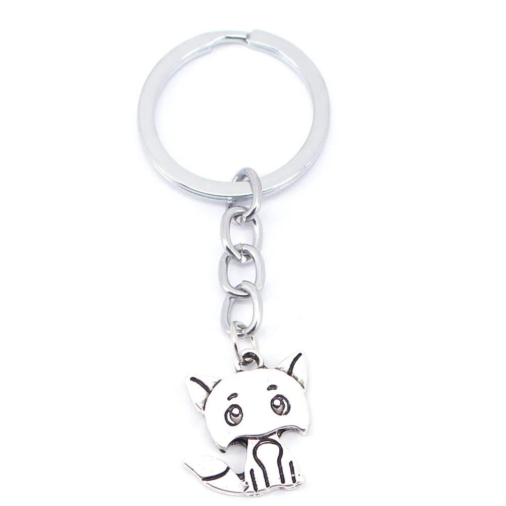 hzew tiny cute cartoon fox key chains animal jewelry simple keychain gift |