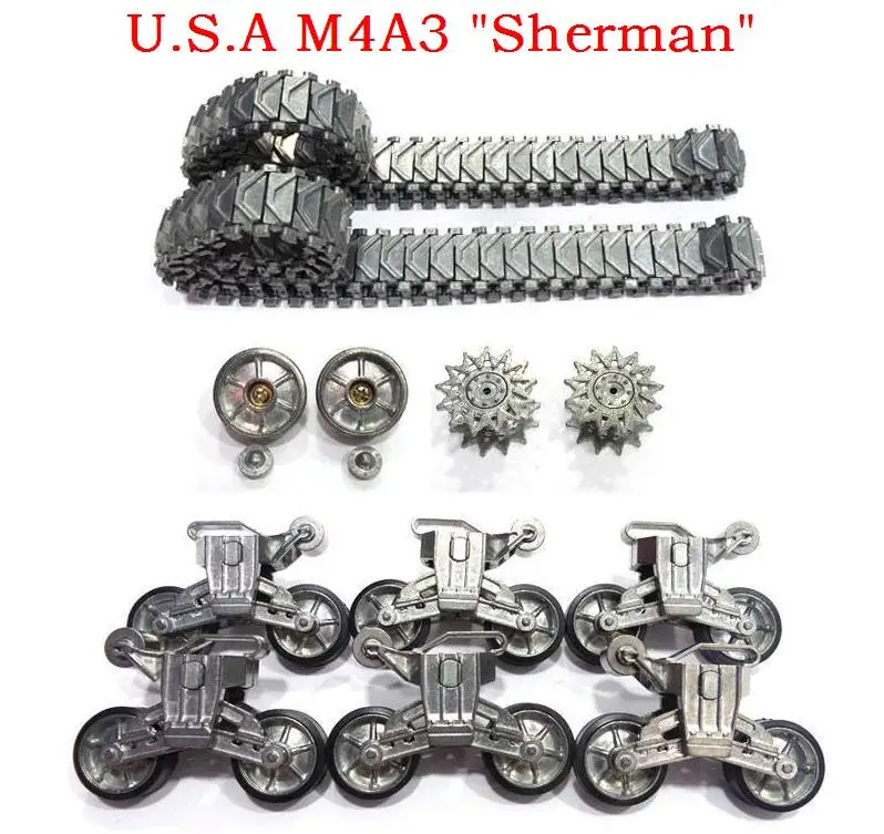 HL3898 1 1/16 1:16 U.S.A M4A3 &quotSherman&quot RC Танк обновленные части стальной коробки