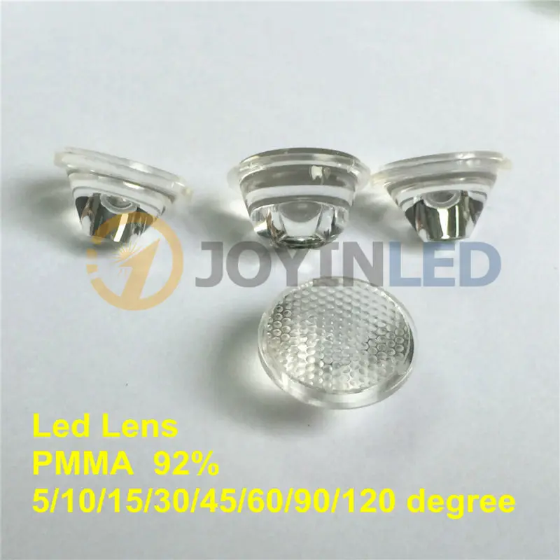 100pcs 1w 3w High Power frosted surface led lenses 20mm pmma optical lens angle 5 10 15 30 45 60 90 120 degree | Инструменты