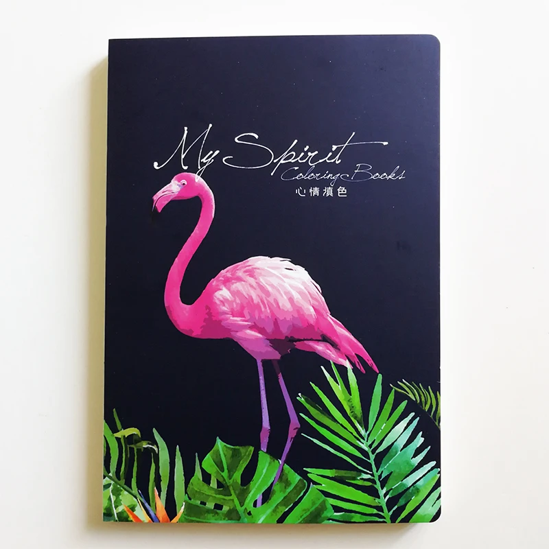 A5 пунктирной Тетрадь канцелярские Bullet Journal с окраской цветы и птицы страниц мой