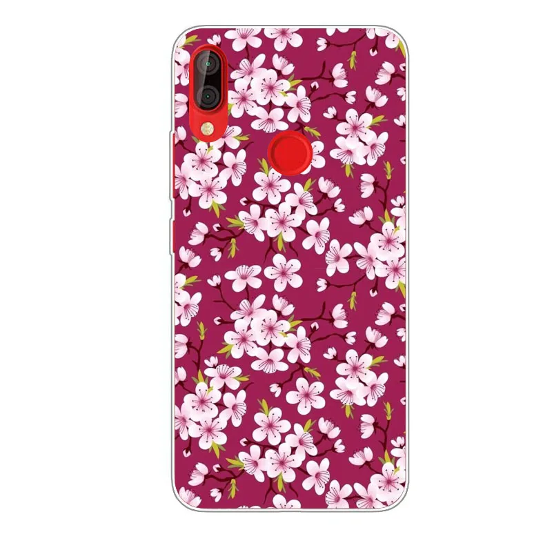 Чехол Infinix Smart 2 Pro X5514D силиконовый цветной цветочный рисунок мягкая ТПУ задняя