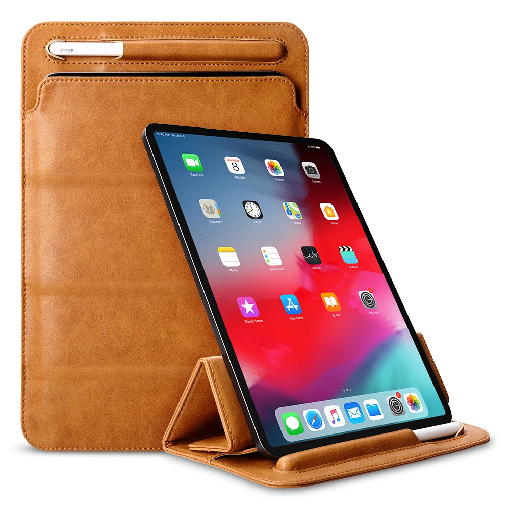 Jisoncase рукав сумка для iPad Pro 11 дюймов Микрофибра защитный чехол Магнитная подставка складной чехол для нового Ver. Apple ручка