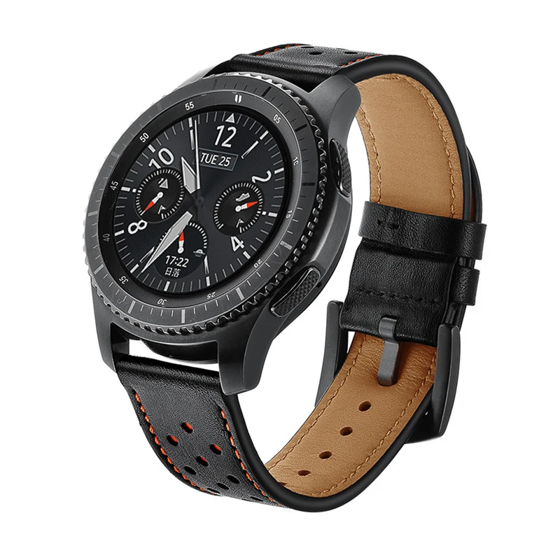 Ремешок huawei watch gt 2 46 мм браслет из натуральной кожи для samsung gear S3 Frontier galaxy 22 huami