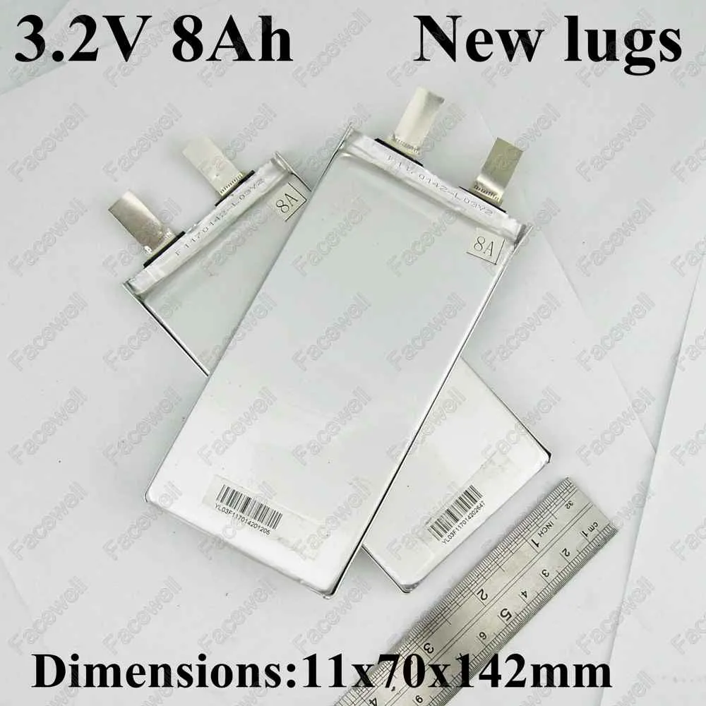 12 шт 1170142 lifepo4 3,2 v 8ah батарея 3,2 v 8000mah 3,2 v lifepo4 ячейка 20A для электромобилей diy 36v 8ah батарея электроинструменты