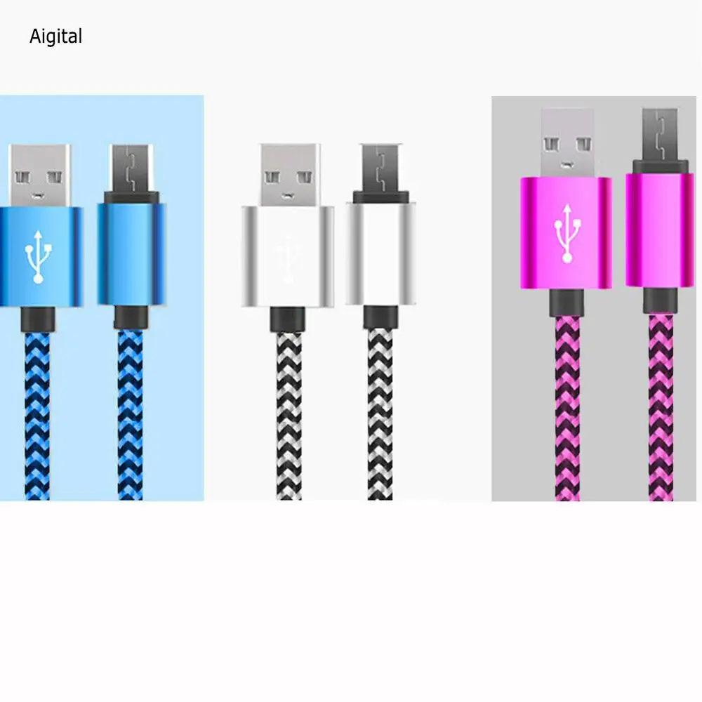 Плетеный медный Мини Usb адаптер для кабельного шнура USB 2 0 Micro линия зарядки MP3 MP4