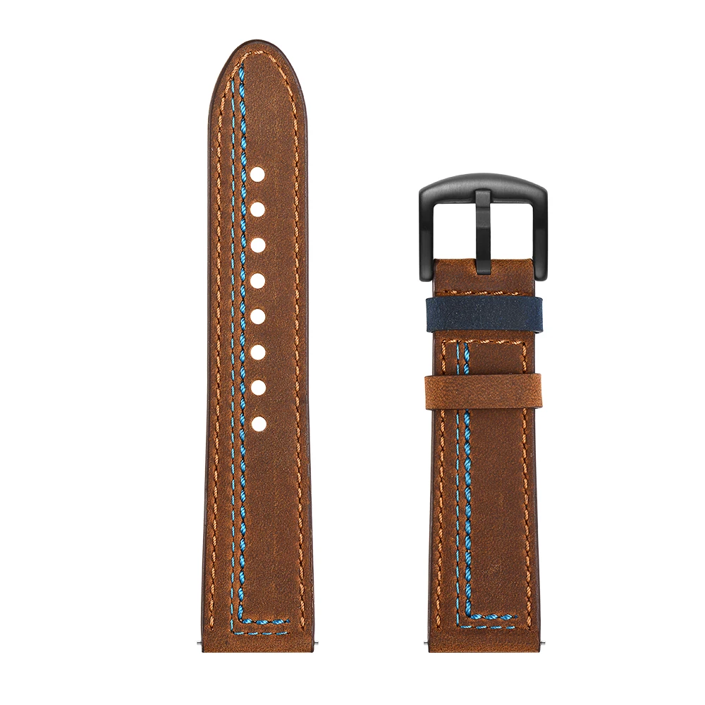 3 цвета ремень из коровьей кожи для HUAMI Amazfit Stratos 1/2 ремни Смарт часы ремешок 22 ремешок для часов, мм Браслеты Аксессуары