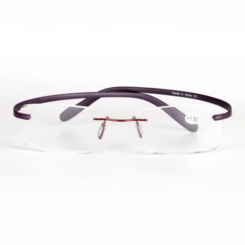 New reading glasses frameless ultralight elastic unisex metal welded resin lens TR90 leg diopter 1.0-3.5 | Аксессуары для одежды