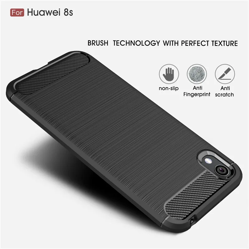 BSNOVT Honor 8S Case For Huawei Cover Shockproof Silicone Brushed Bumper Y5 2019 Funda AMN-LX9 AMN-LX1 |