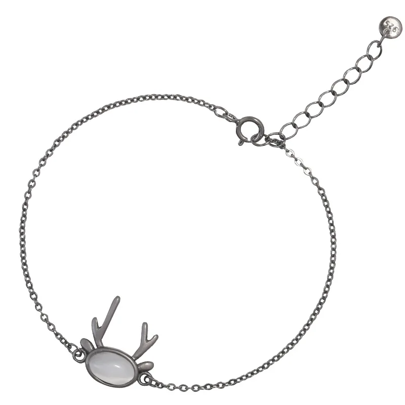 Antler bracelet 100% 925 пробы Серебряные ювелирные изделия Модные гипоаллергенные