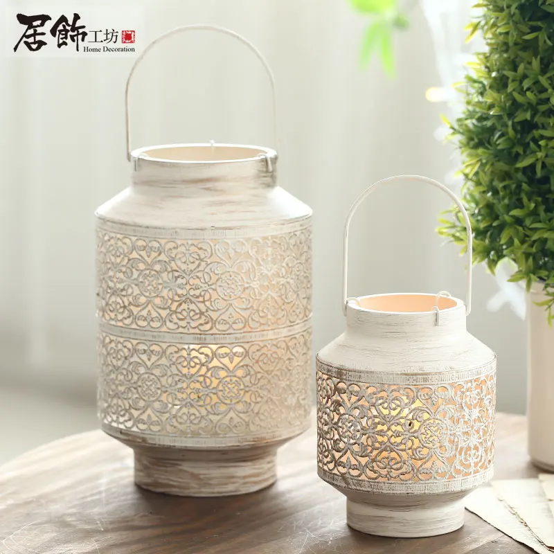 Бесплатная доставка! Классический Круглый Железный фонарь в китайском винтажном