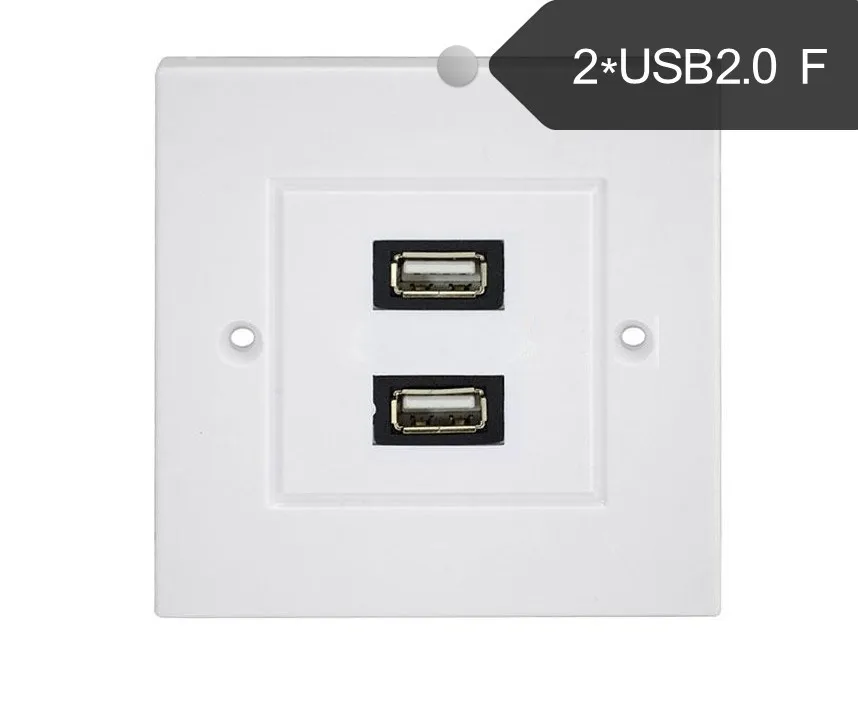 USB гнездо панель 2 канала 86 типа стены plug Dual port панели слабым розетки|Соединители| |