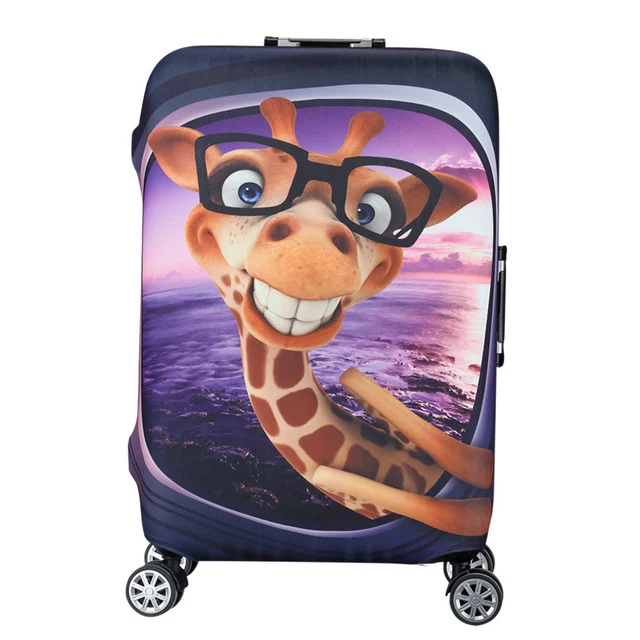 A Luggage Cover Sereqi путешествия Лидер продаж чемодан защитные чехлы мультфильм эластичный чехол для чемодана применяются к 18-32 дюймов чемодан дорожные аксессуары - Цвет: A Luggage Cover