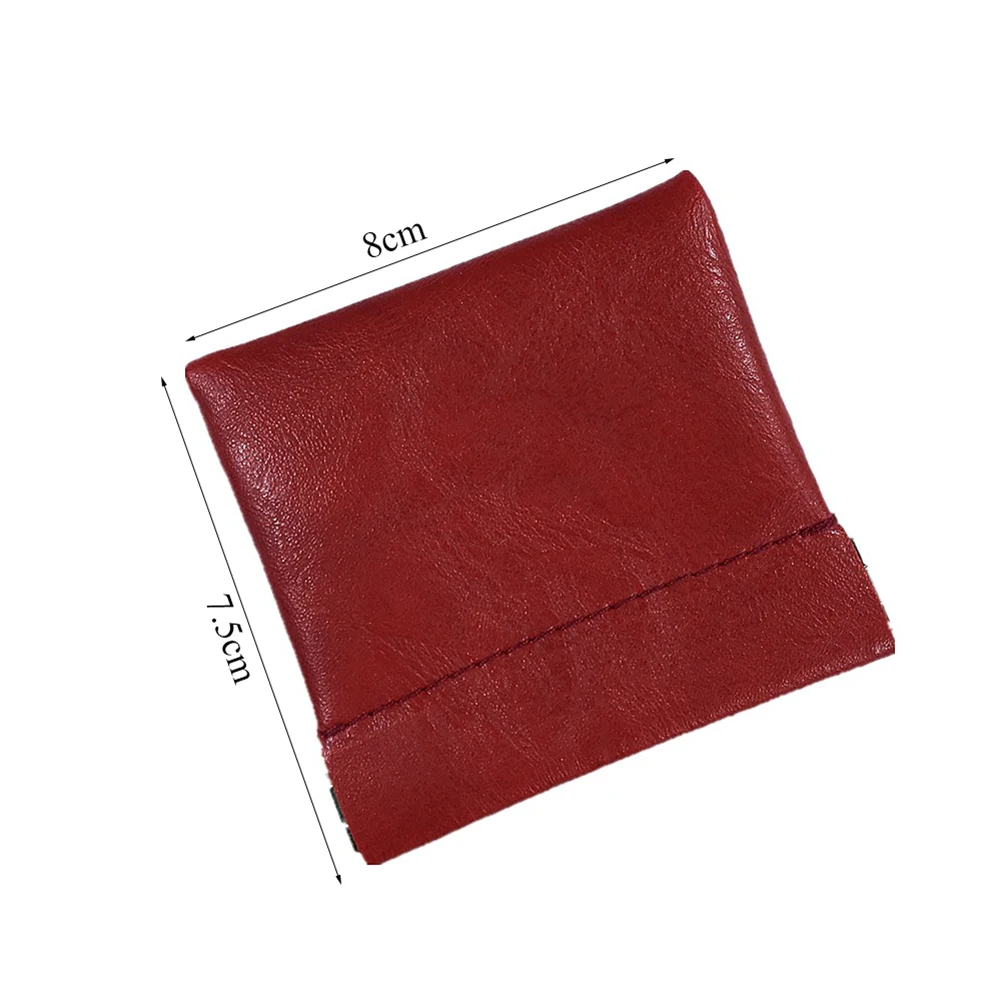 

PU Leather Women Men Coin Purse Wallet Solid Black Red Money Bag Unisex Credit ID Card Holder Travel Mini Handbag Headphone Hold