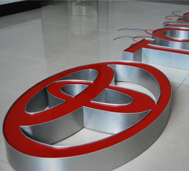 90 мм матовый серебристый Channelume светодиодные знаки буквы алюминиевая отделка