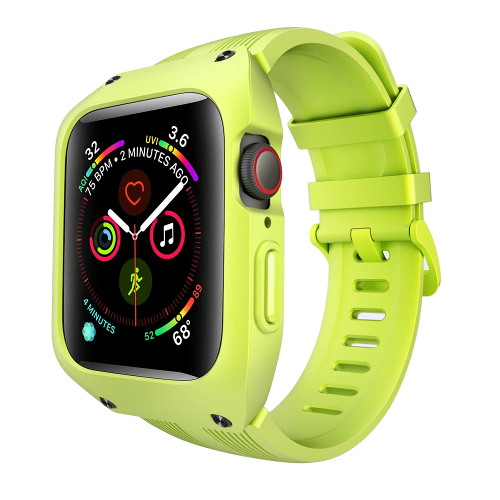 Спортивный силиконовый чехол для Apple Watch 5 водонепроницаемый дышащий ремешок