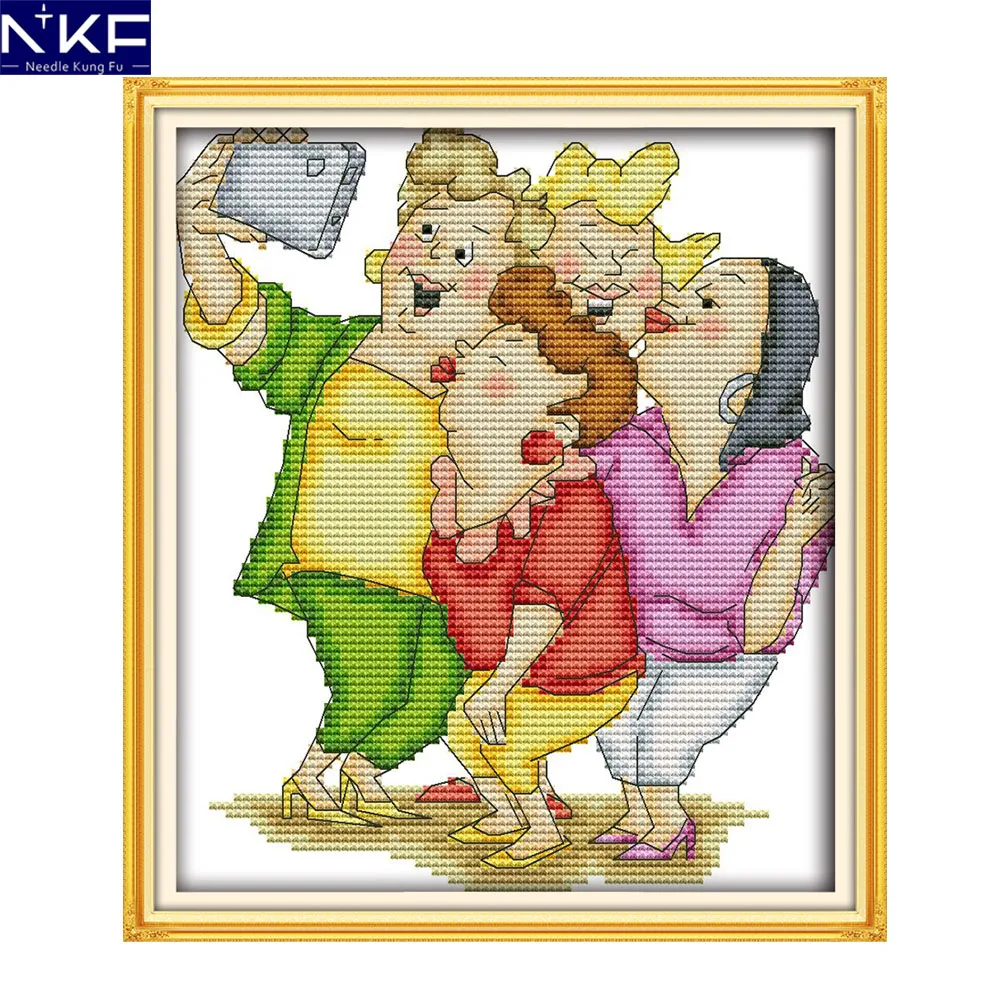 Набор для вышивки крестиком NKF счастливой фотосъемки в виде фигурки наборы
