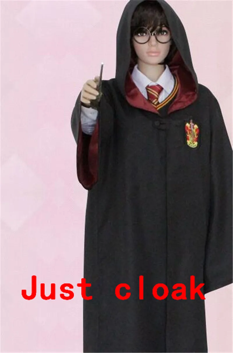 Adult Gryffindor Халаты Галстуки шарфы шапка Гриффиндор Ravenclaw Слизерин Хаффлпафф костюмы для косплея плащи шарфы для взрослых детская одежда - Цвет: Adult Gryffindor