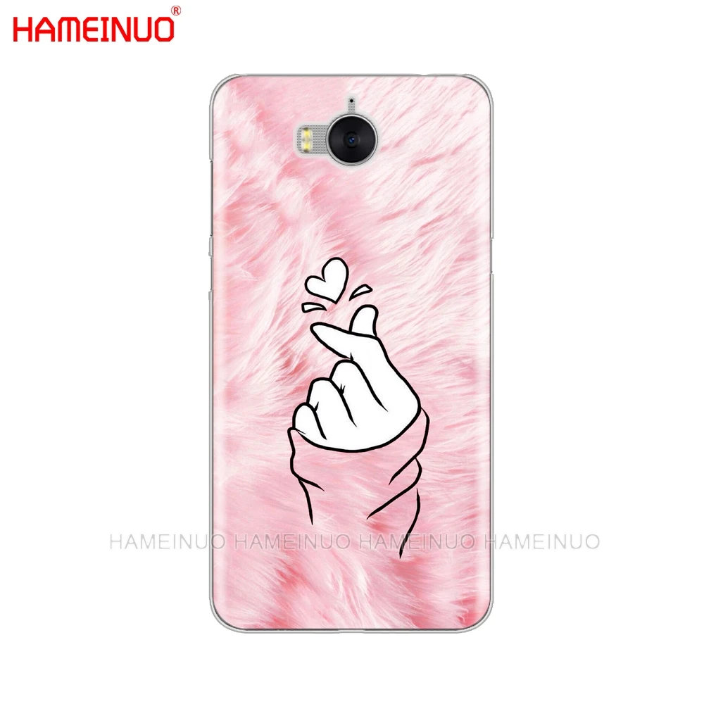 HAMEINUO чехол для сотового телефона с надписью Love on the finger huawei honor 3C 4X 4C 5C 5X 6 7 Y3 Y6 Y5 2 II