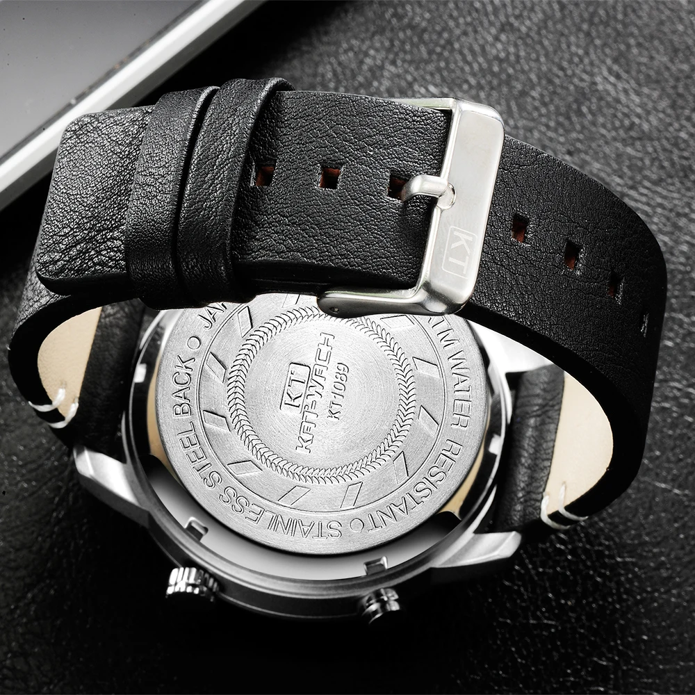 2018 Reloj роскошные часы Для мужчин Водонепроницаемый кожа кварцевые цифровые