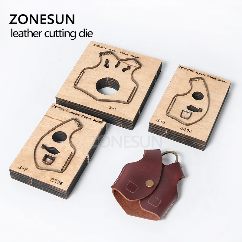 ZONESUN Y006 изготовленный на заказ высекальный штамп для кожи держатель брелка