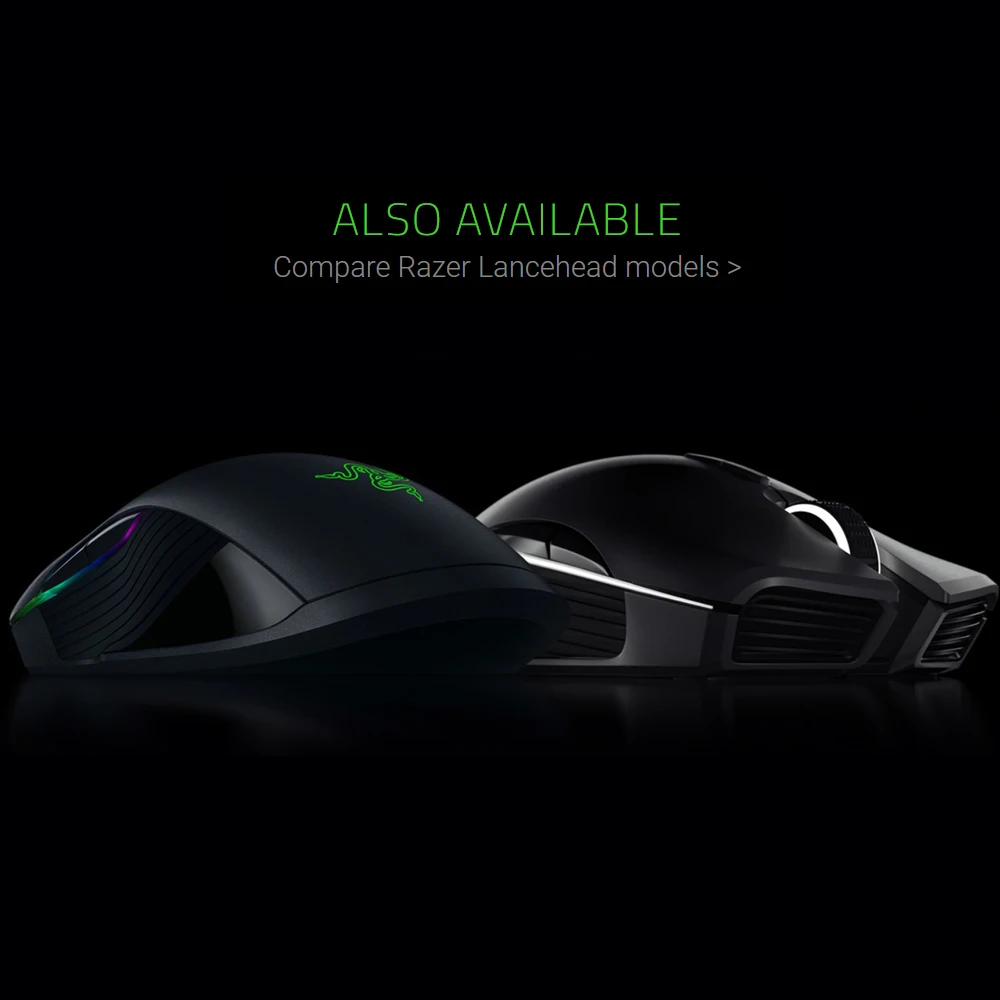 razer Lancehead турнирный выпуск Проводная игровая мышь 16000 точек на дюйм 5 г Оптический сенсор левый и правый обе руки игровой мышь
