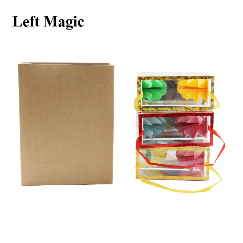 Mini Dream Bag / Appearing Flower Box (13*6.2*6.2cm)  Magic Tricks Super Delux Bag Appearing Flower Empty From Box Magic Props images - 6