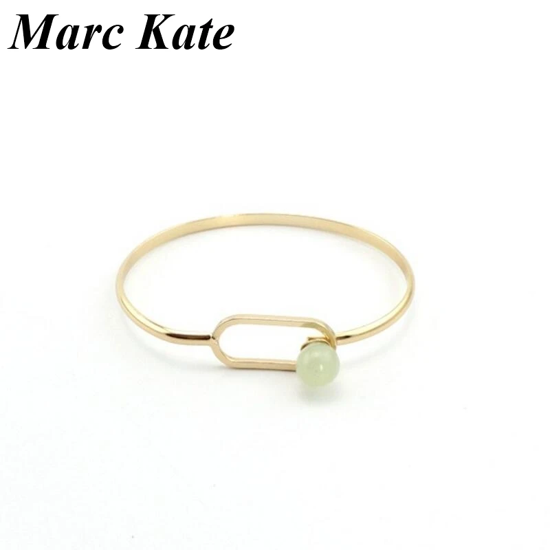 5 видов цветов Круглый браслет из натурального камня открытые браслеты золотого