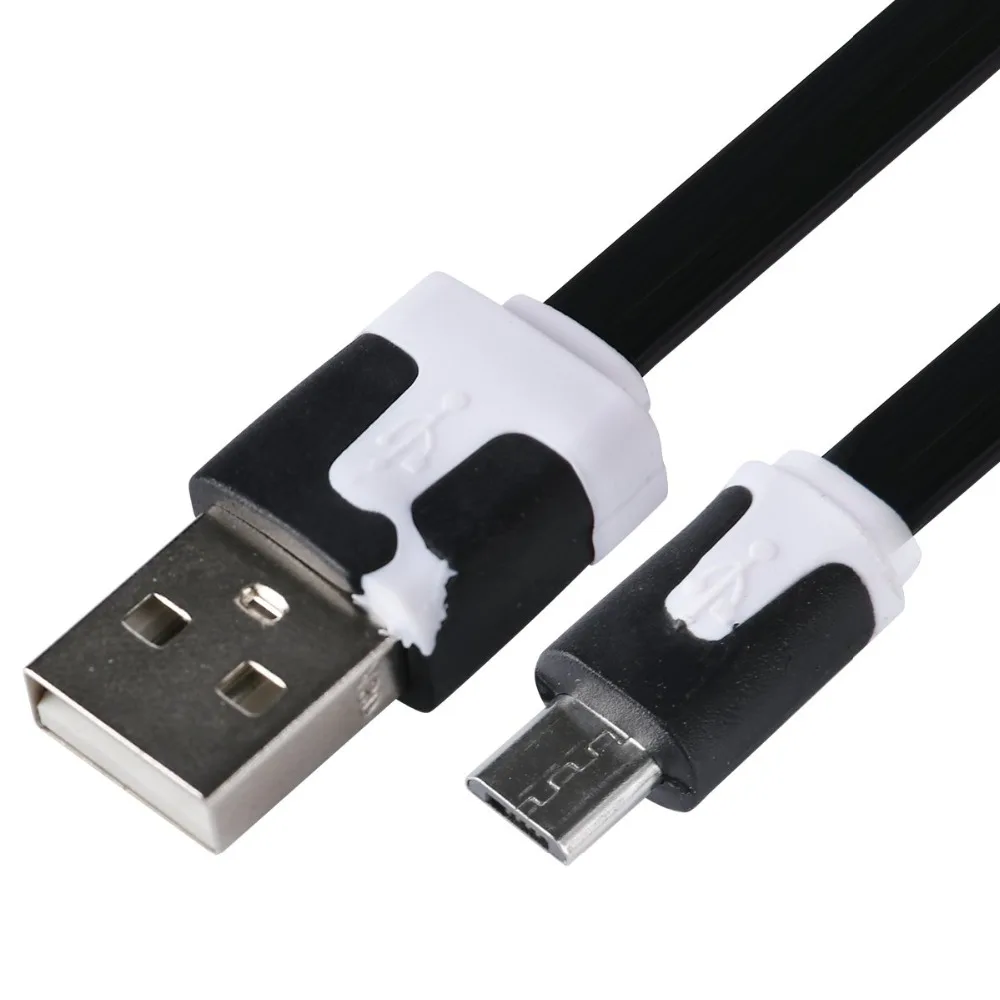 Плоский Micro USB кабель для зарядки и передачи данных 1 м|Кабели мобильных телефонов|