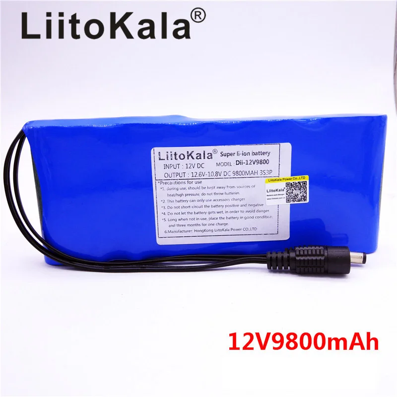 Портативная камера Liitokala с аккумулятором 12 В 9800 мА · ч супер перезаряжаемой литий