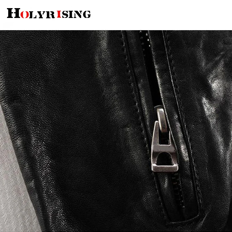 Мужская кожаная куртка Holyrising из натуральной козьей кожи мужская мотоциклетная