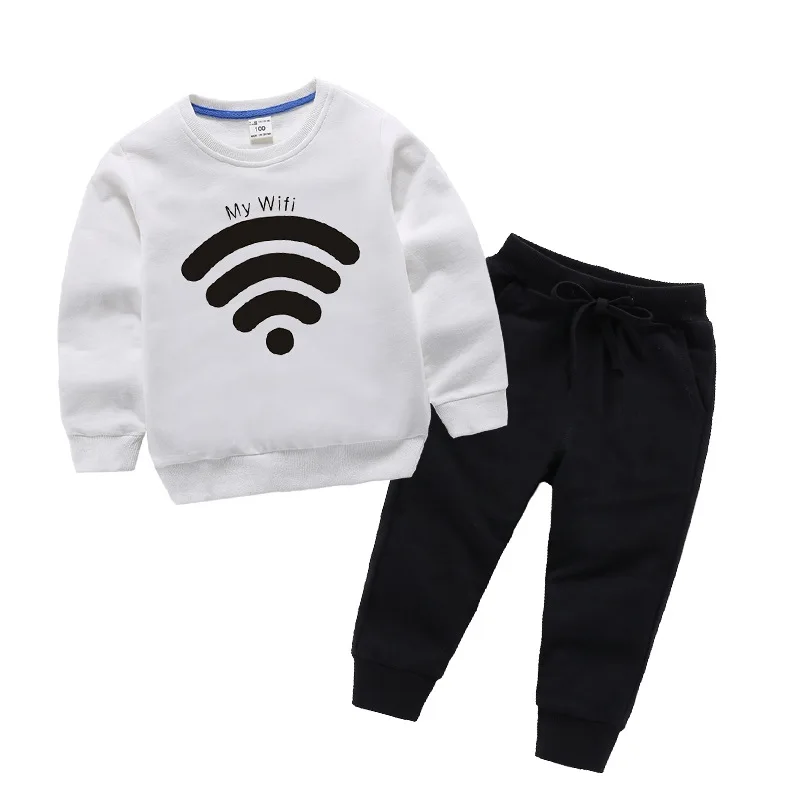 Children's clothes spring autumn toddler baby sports suit cotton letter long sleeve t - shirt + trousers boys and girls | Детская