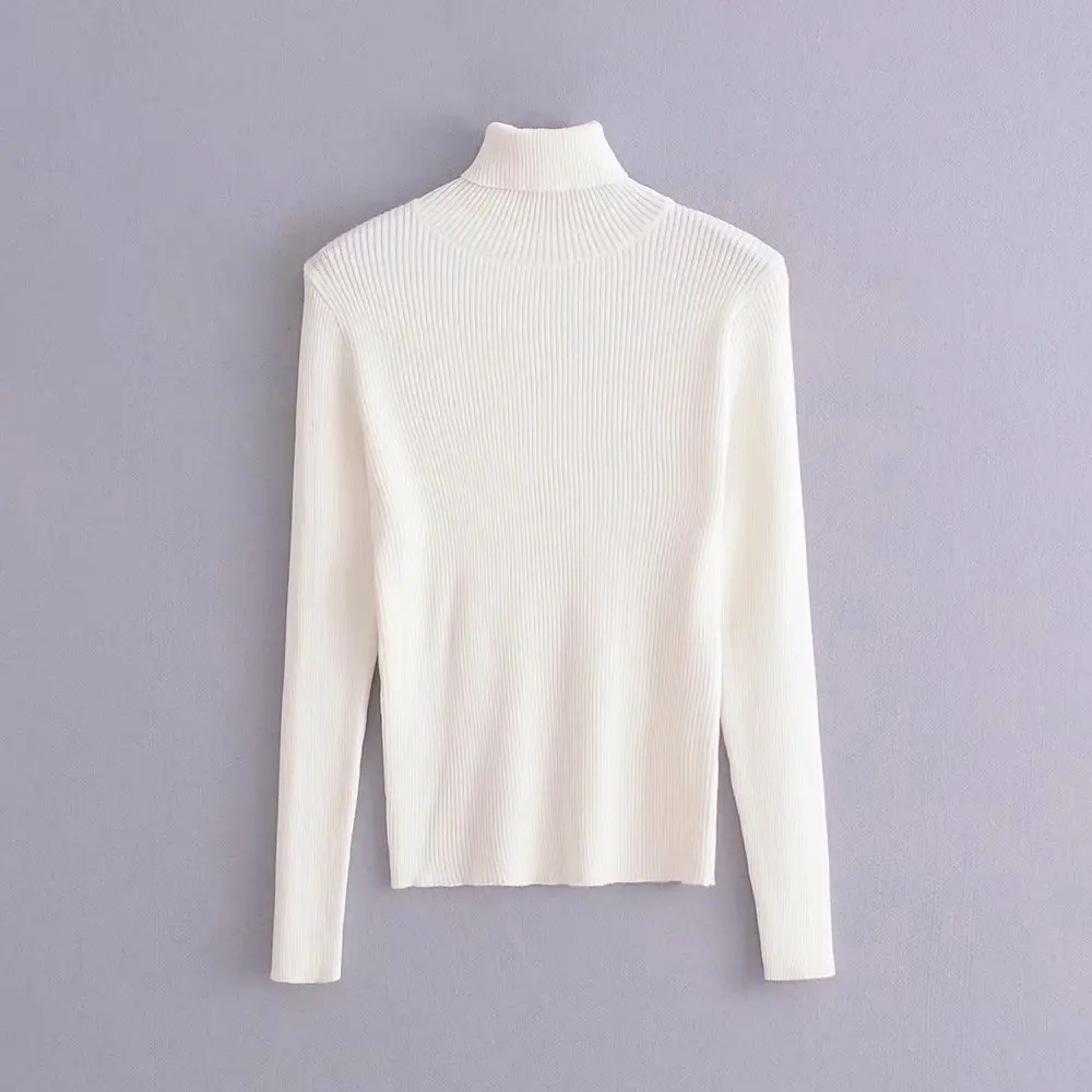 women fashion solid color turtleneck basic sweater ladies long sleeve knitted casual slim female autumn chic tops S025 | Женская одежда