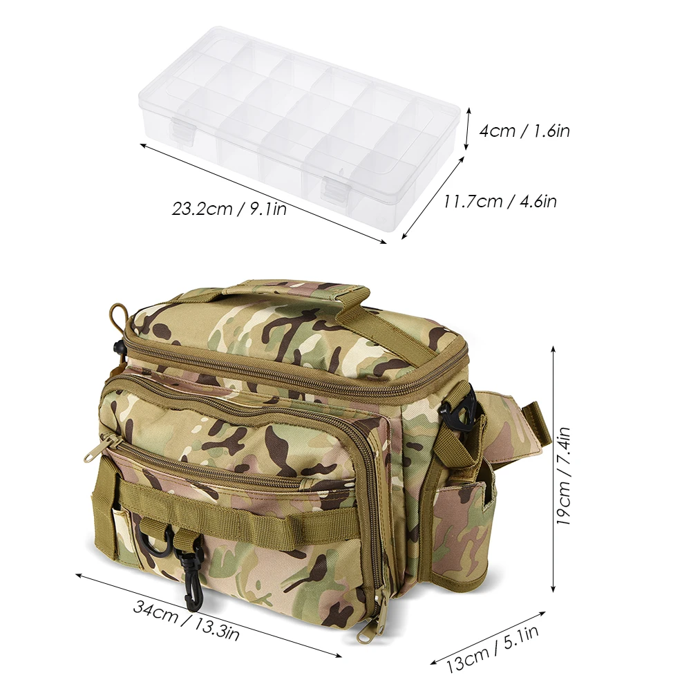 Портативные многофункциональные сумки для рыбалки 600D оксфордская сумка рюкзак