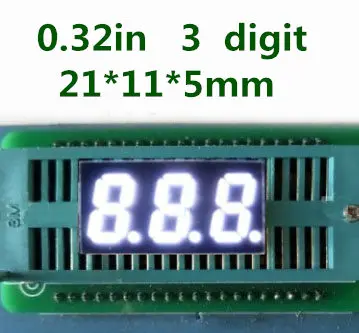 20 шт. Белый светодиодный 7 сегментный дисплей 3 Бит общий катод 0 32 &quot0 дюйма.