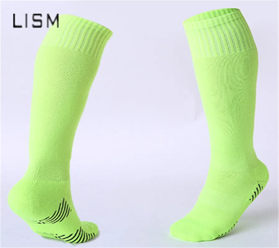 Детские футбольные носки футбольный носок для мальчиков однотонные выше колена