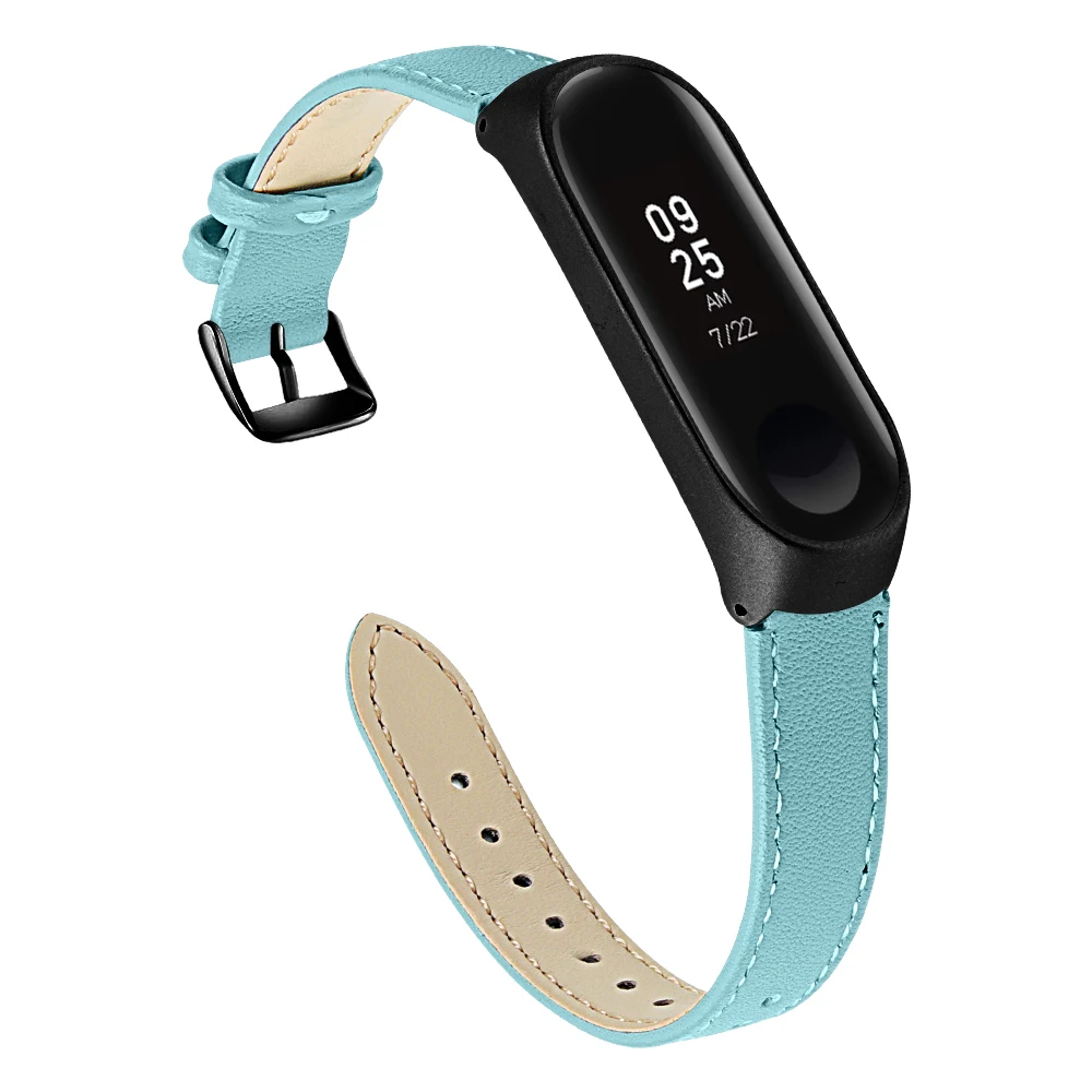 Joyozy Новые Кожаные Ремешки для наручных часов ремешок бизнес xiaomi mi band 3 ремешок кожаный браслет регулируемый Замена для xiao mi