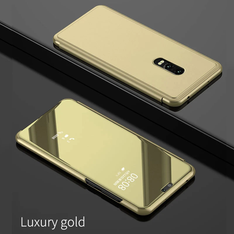 Умный зеркальный чехол для флип-кожи для OnePlus 6 6 T One Plus 6 6 T OnePlus6 OnePlus6T 6 6 T HD противоударный чехол-подставка