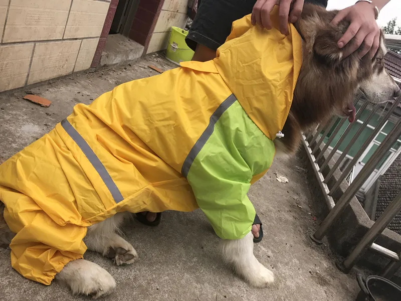 Дождевик для больших собак корги Мопс Французский бульдог Одежда для собак золотой ретривер Аляска самоед Большая одежда для собак водонепроницаемый костюм для домашних животных