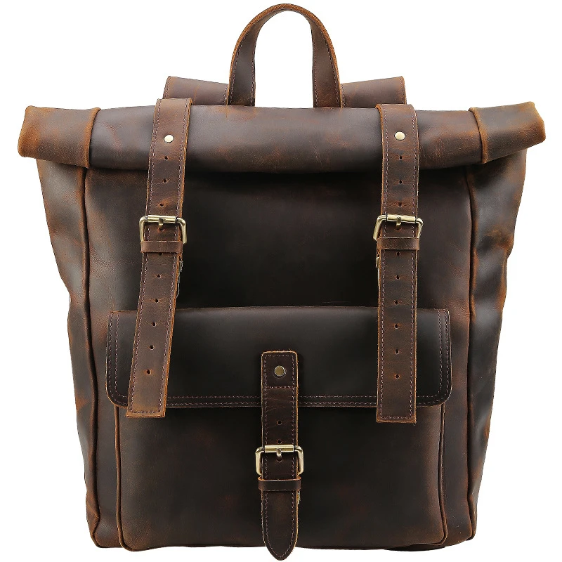Рюкзак мужской из натуральной воловьей кожи брендовый дизайнерский