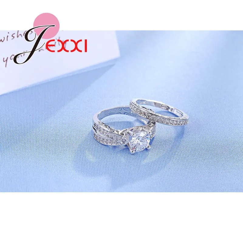 Простые элегантные обручальные кольца набор для женщин и мужчин ювелирные