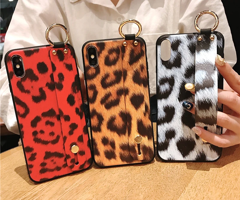 SoCouple чехол для телефона с леопардовым принтом для iphone XS Max XR X чехол для iphone 6 6s 7 8 plus ремешок на запястье Мягкий силиконовый чехол s