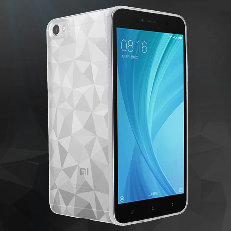 SIXEVE Luxury 3D Diamond Style Silicone Case For Xiaomi Redmi 5 5A Plus 4A 4X 8 Coque Cover |