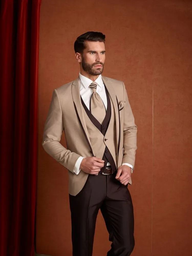 Темно-синий/черный Фрак длинная куртка Свадебные костюмы для мужчин Slim Fit итальянские вечерние смокинги большое платье на выпускной костюм из 3 предметов