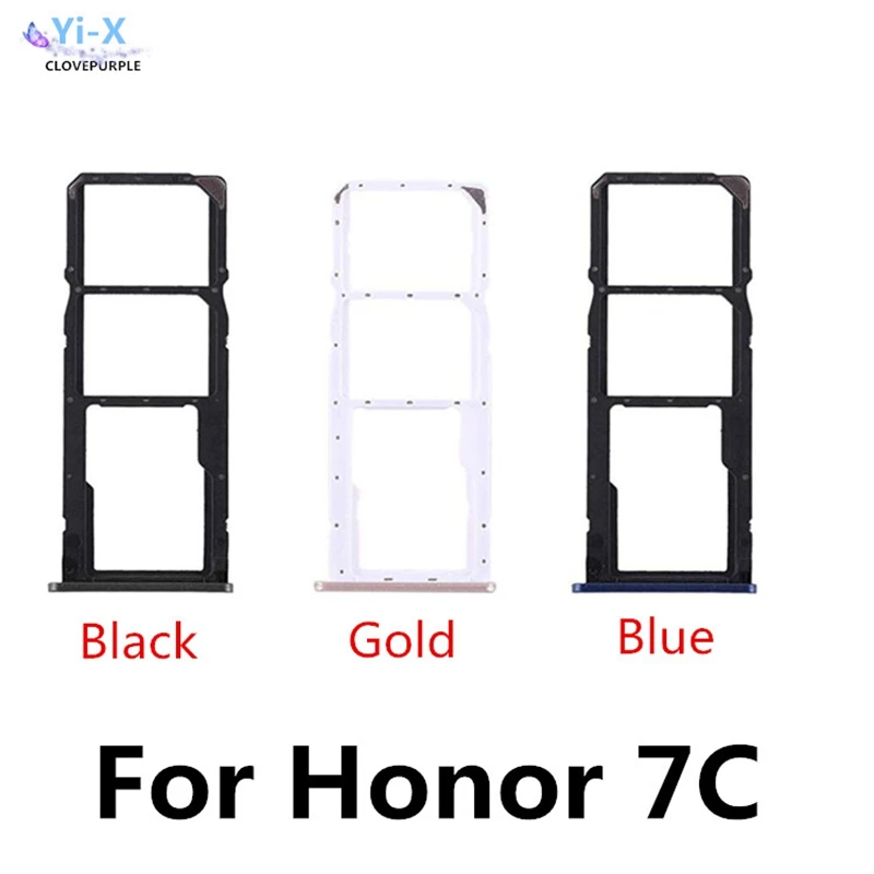 Черный/золотой/синий держатель слота для sim-карты Micro SD карты адаптер Huawei Honor 7C / Nova