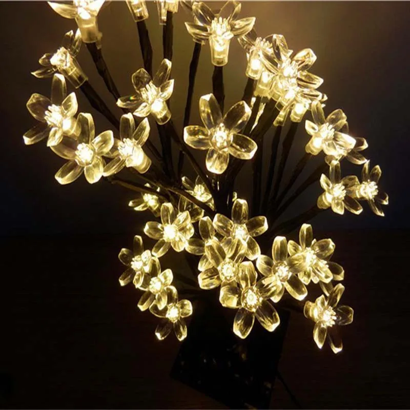 Новый Luz De LED цветок вишни огни Luminarias люстра настольная лампа Ночные светильники