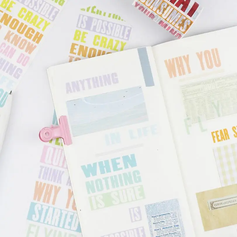 Английский плакат/художественные слова васи лента японская бумага DIY