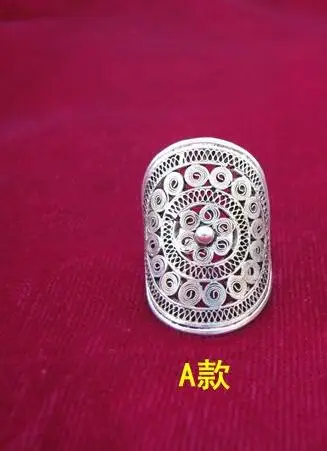 Miao Xiang Dongzhai этнический стиль ручной работы серебряное кольцо классическое