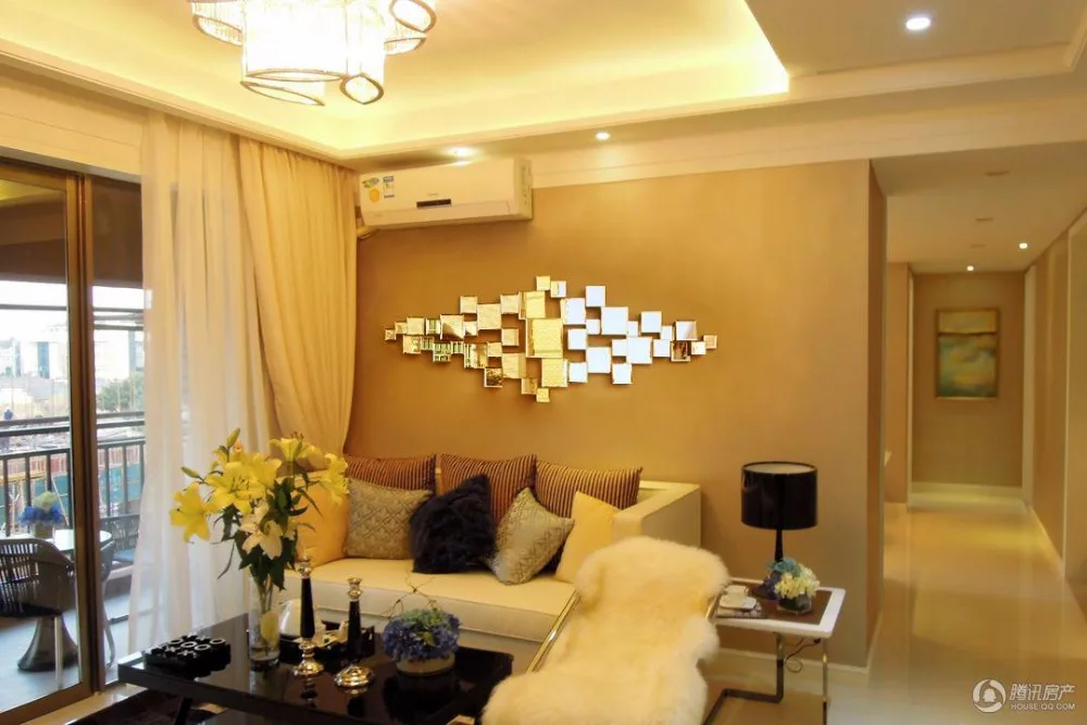 Современный зеркальный Настенный декор скошенное Многонаправленное квадратное